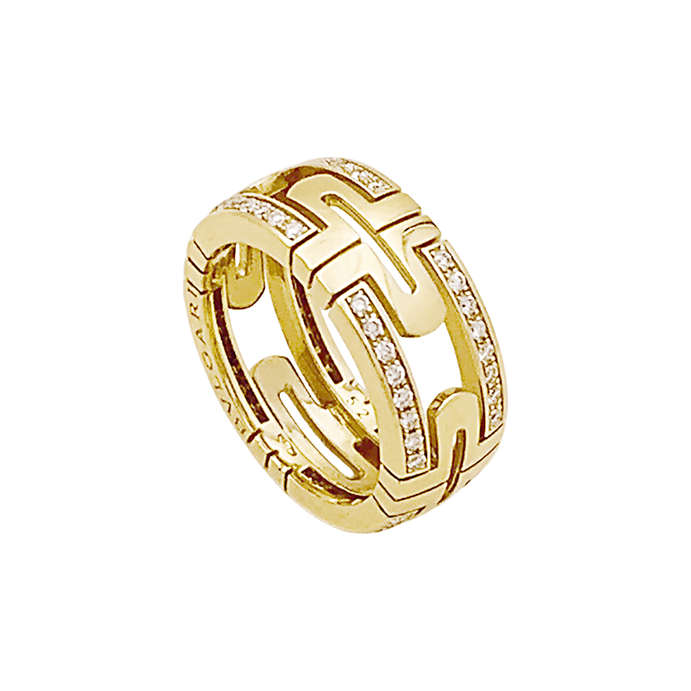 Bague Bulgari, "Parentesi", or jaune et diamants.