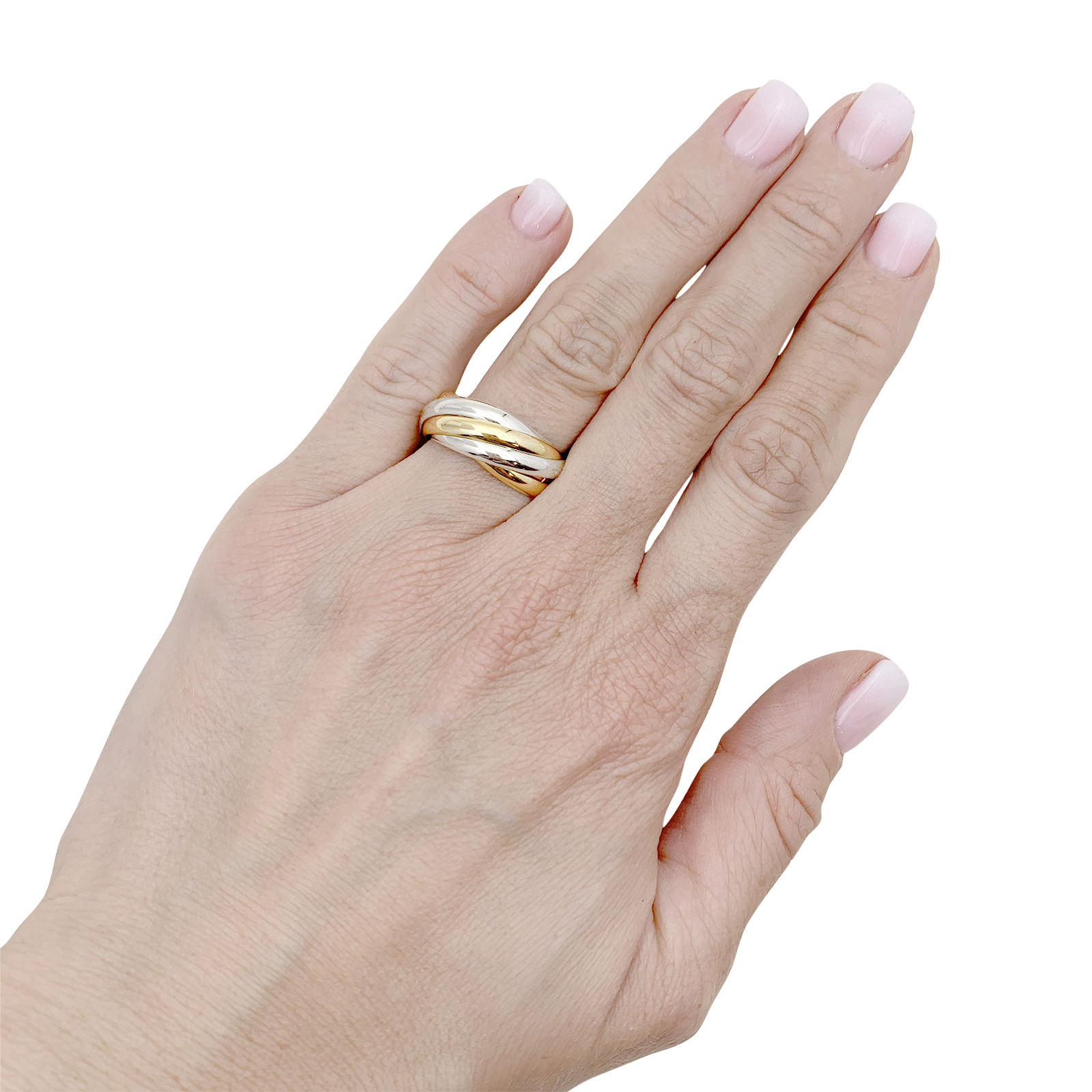 Bague Cartier, "Must de Cartier 5 anneaux", 3 ors.