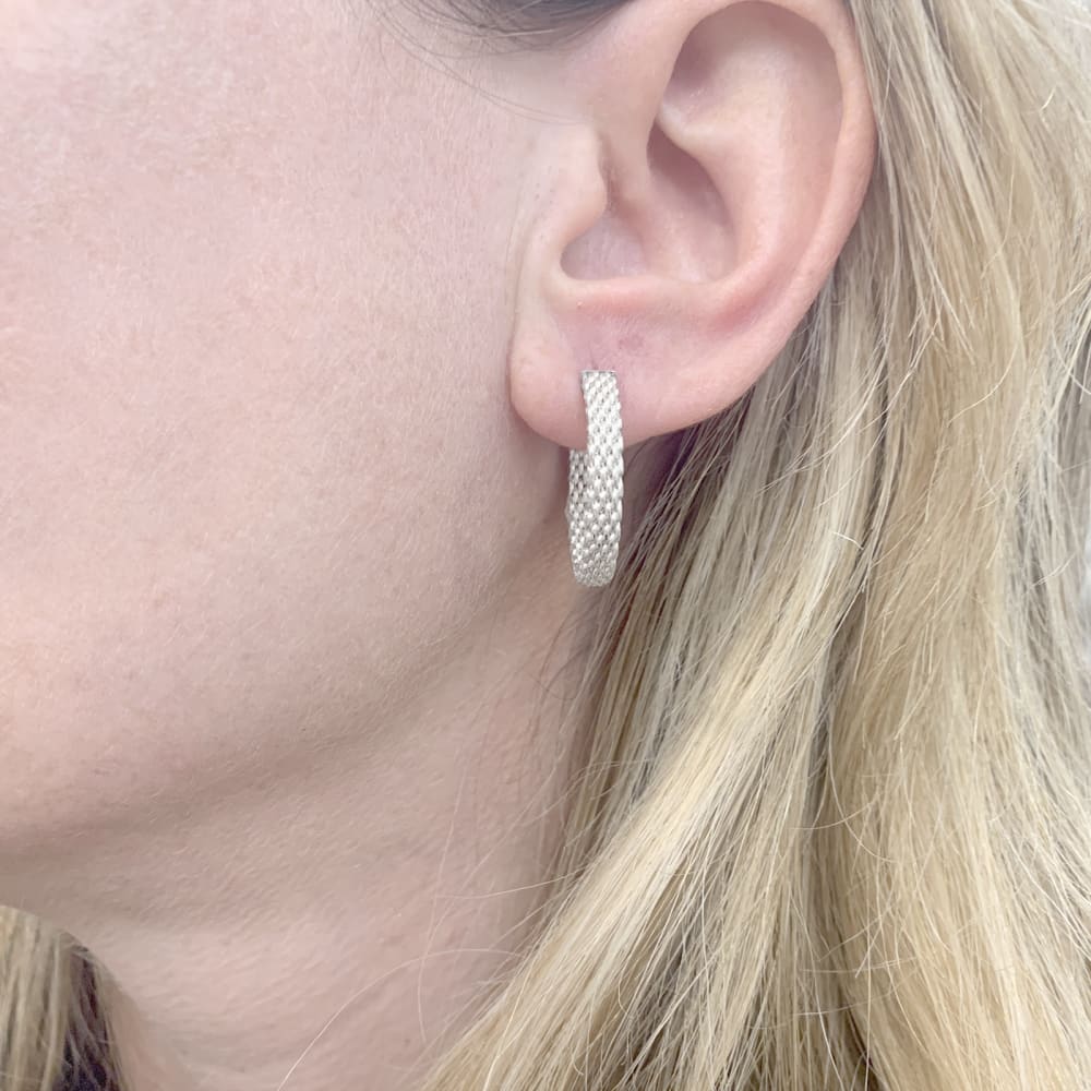 Créoles Tiffany & Co "Somerset" argent.