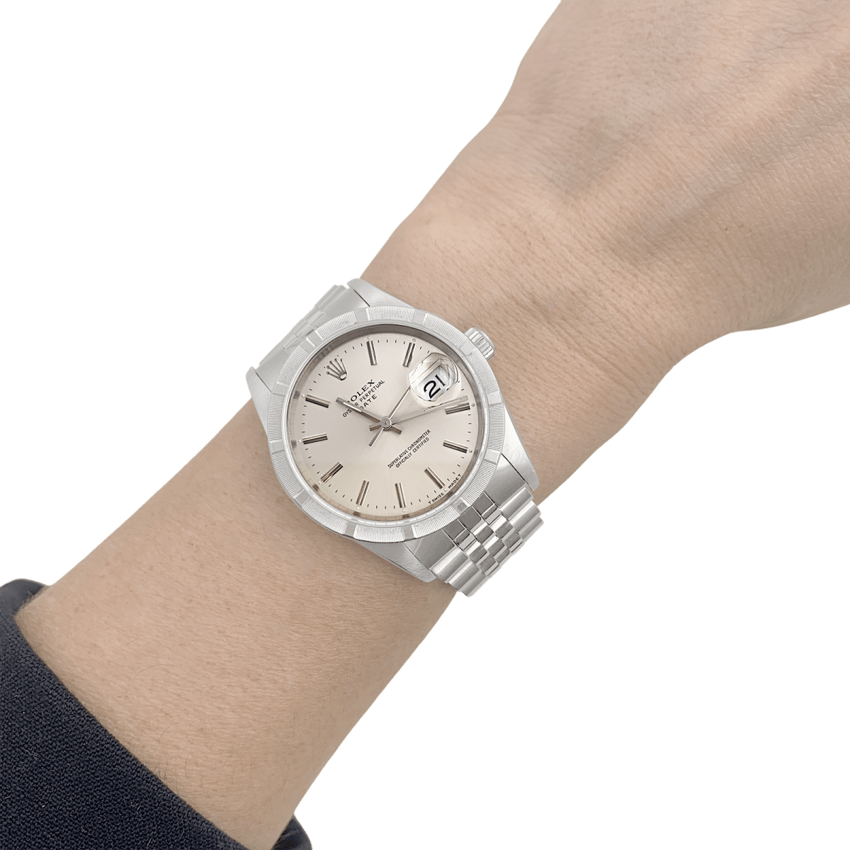 Montre Rolex "Oyster Perpetual Date" acier. - Maison Eloe