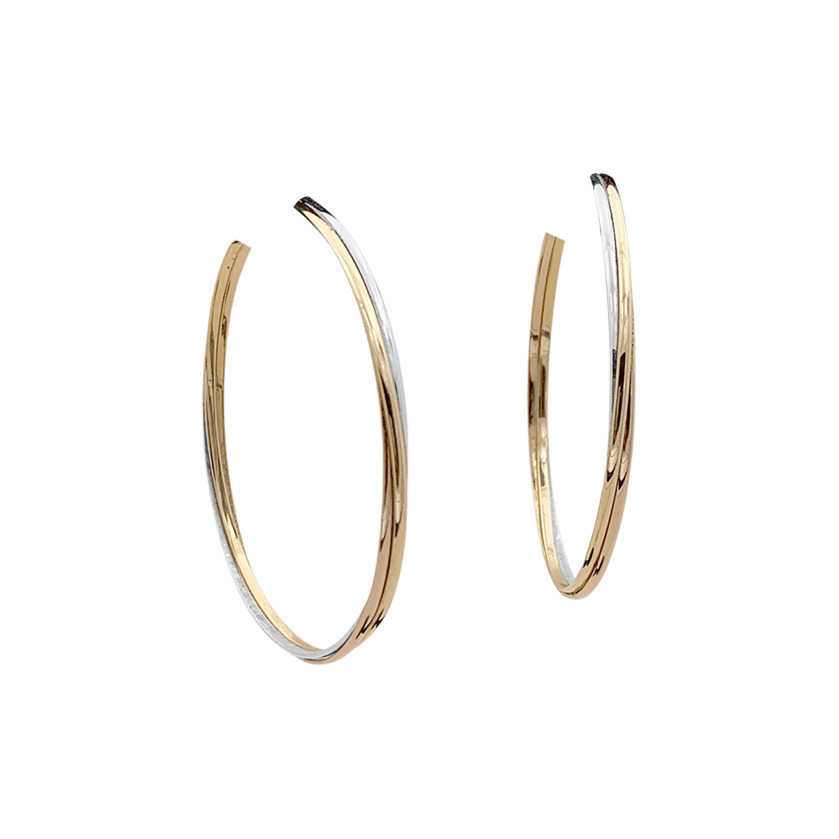 Boucles d'oreilles Cartier, "Trinity", trois ors. - Maison Eloe