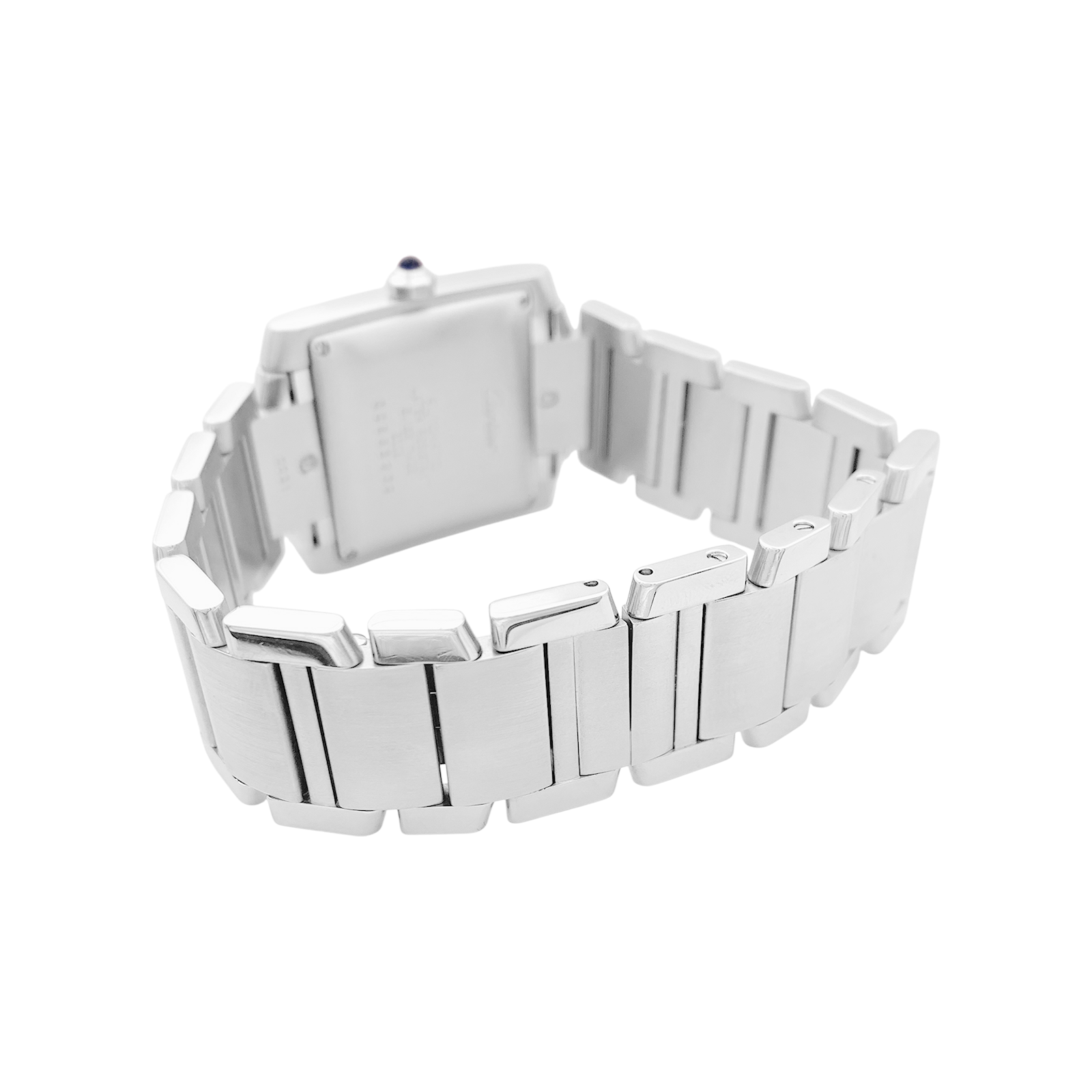 Montre Cartier, "Tank Française", acier.