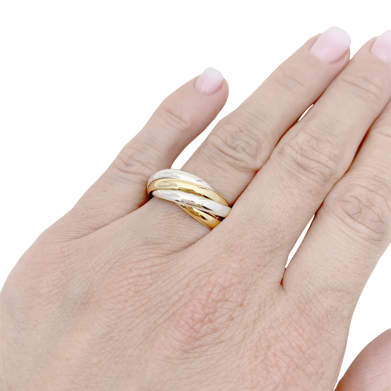 Bague Cartier, "Must de Cartier 5 anneaux", 3 ors.