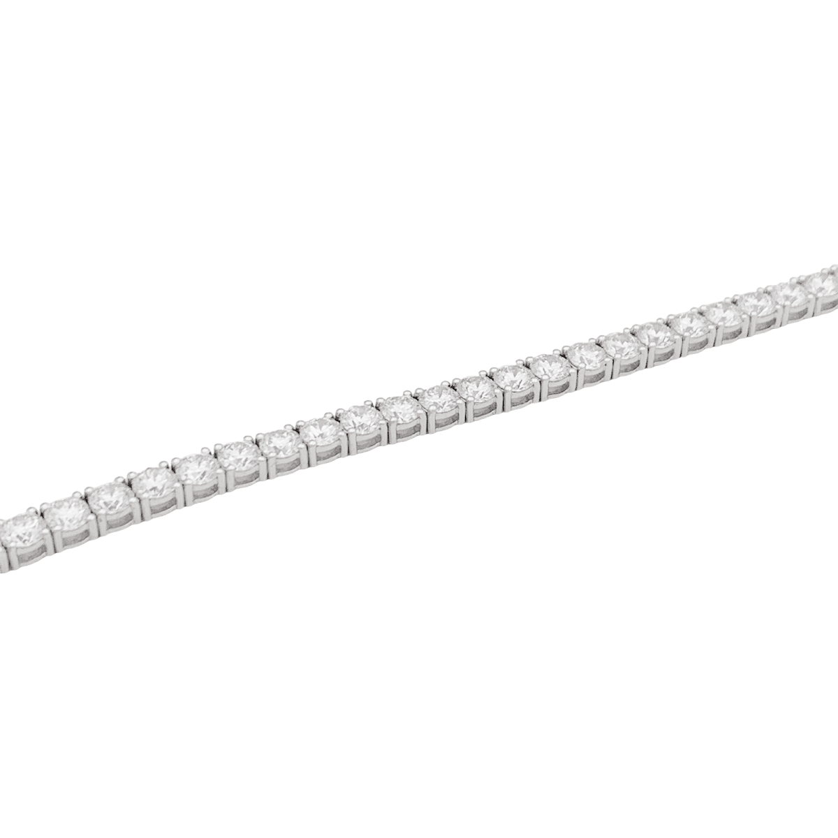 Bracelet ligne or blanc et diamants. - Maison Eloe