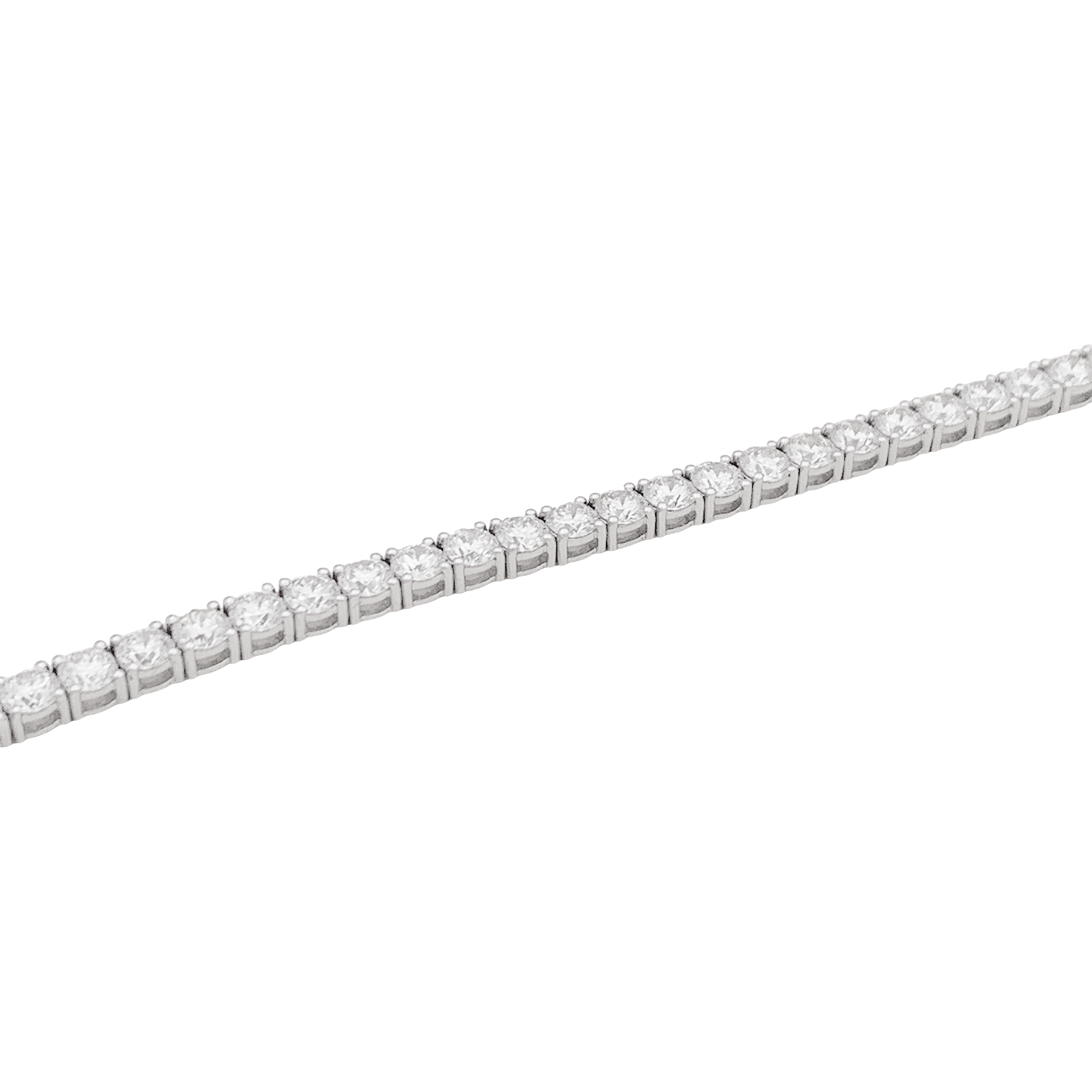 Bracelet ligne or blanc et diamants.