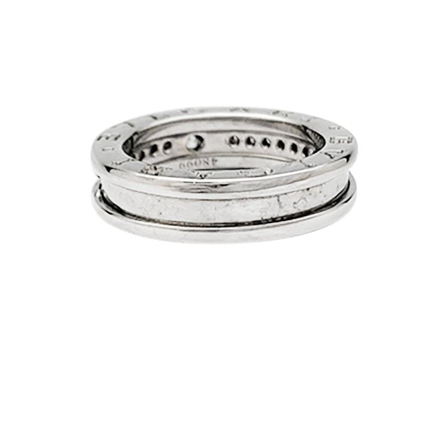 Bague Bulgari, "B.Zero1", or blanc et diamant central - Maison Eloe