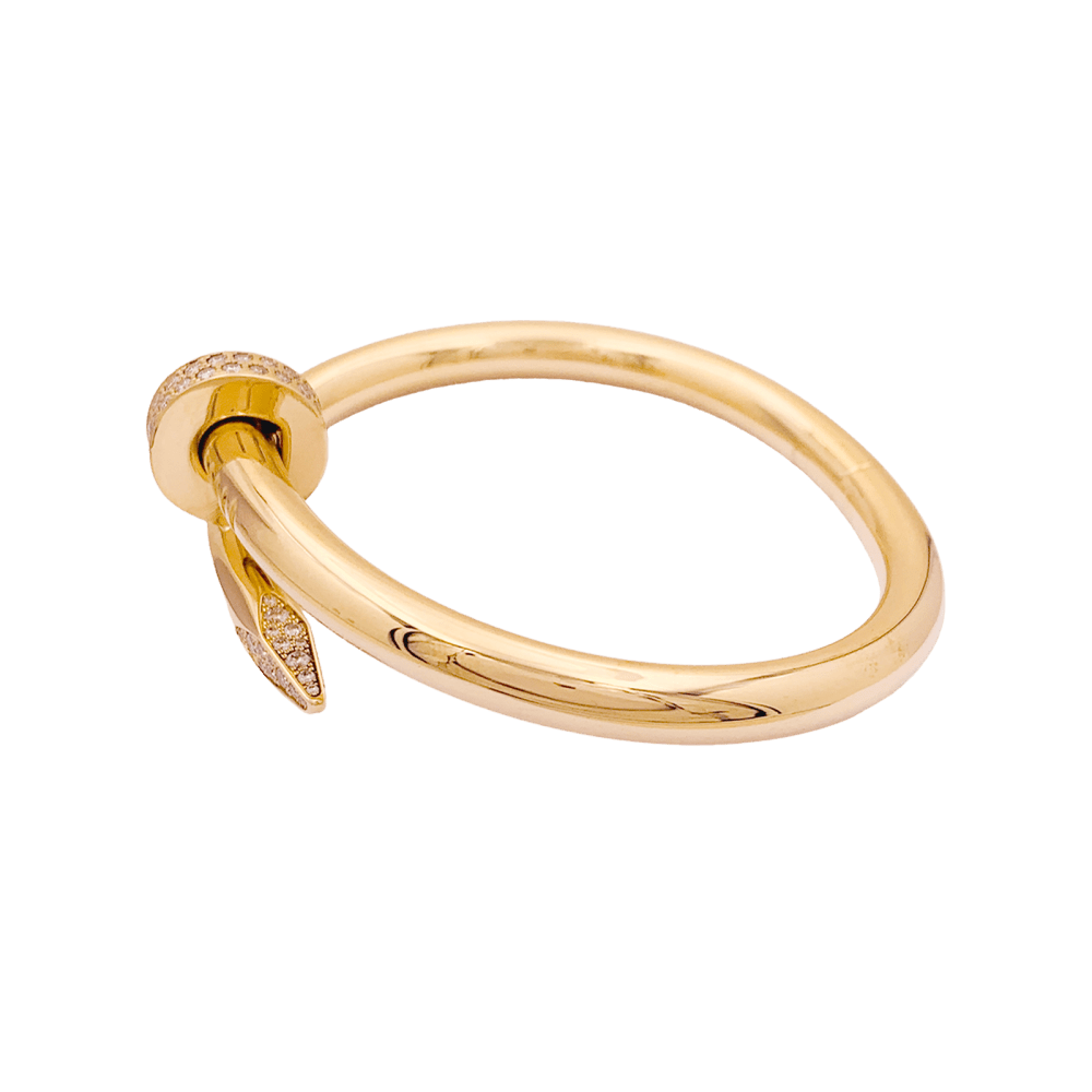 Bracelet Cartier, "Juste un clou", or jaune, diamants.