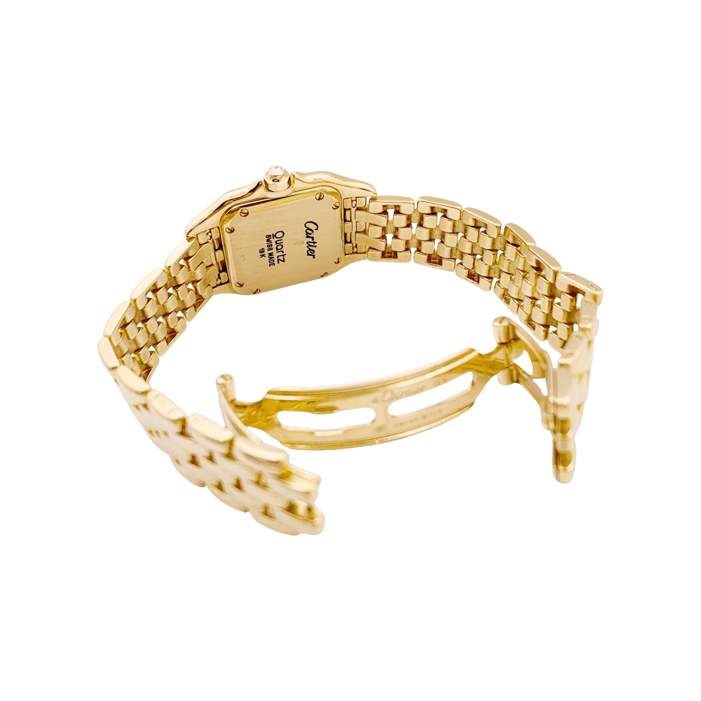 Montre Femme CARTIER Panthère, or jaune, diamants.