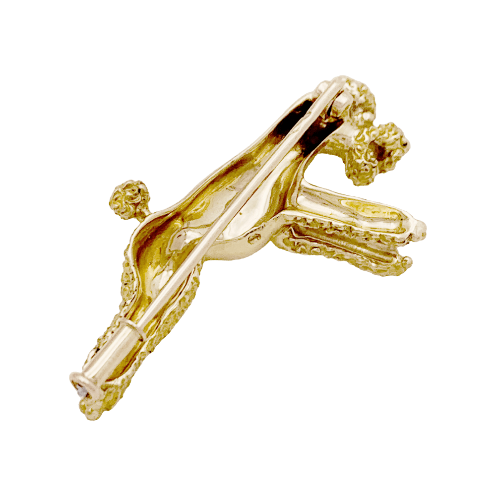 Broche Vintage "Chien" or jaune. - Maison Eloe
