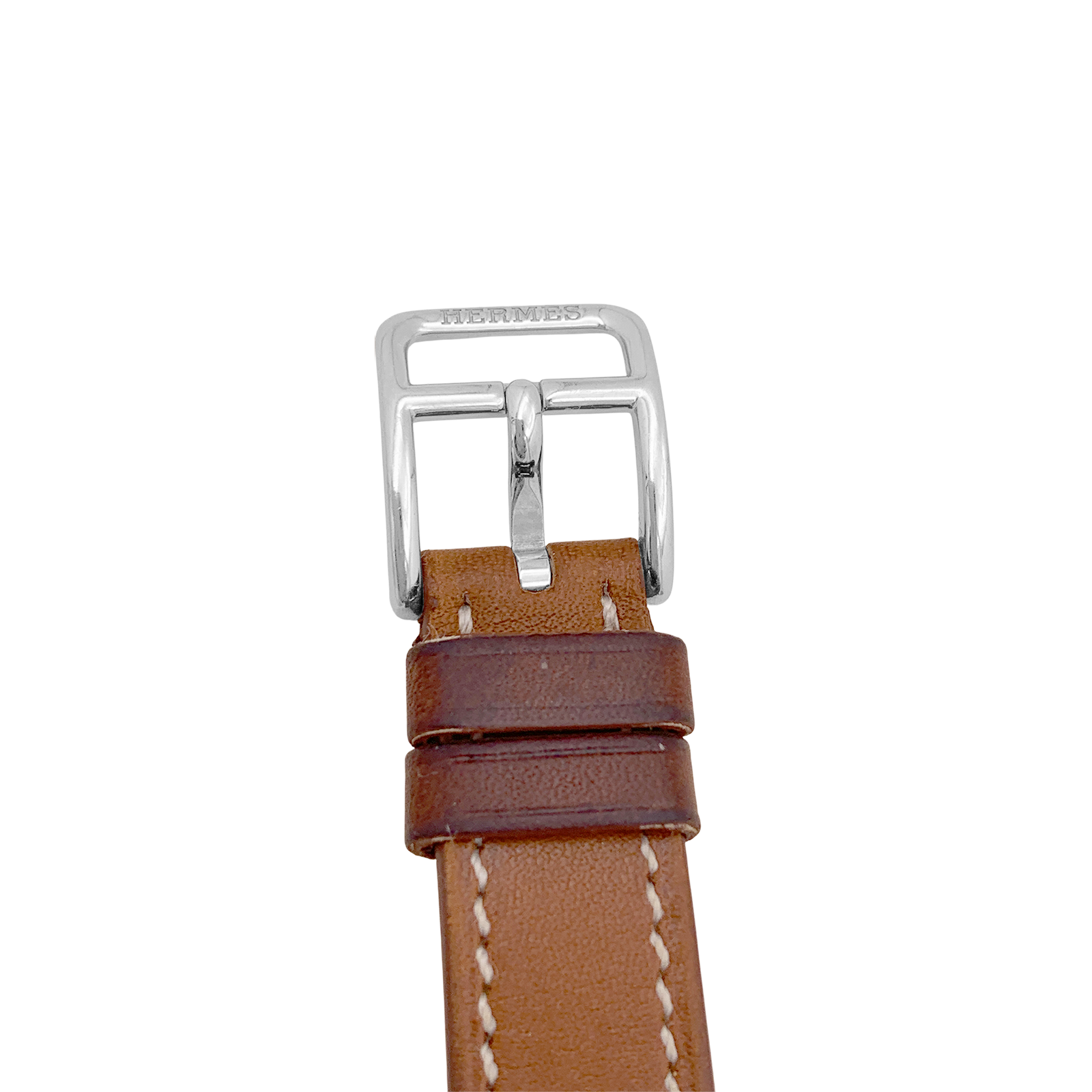 Montre Hermès, "Cape Cod", acier, cuir.