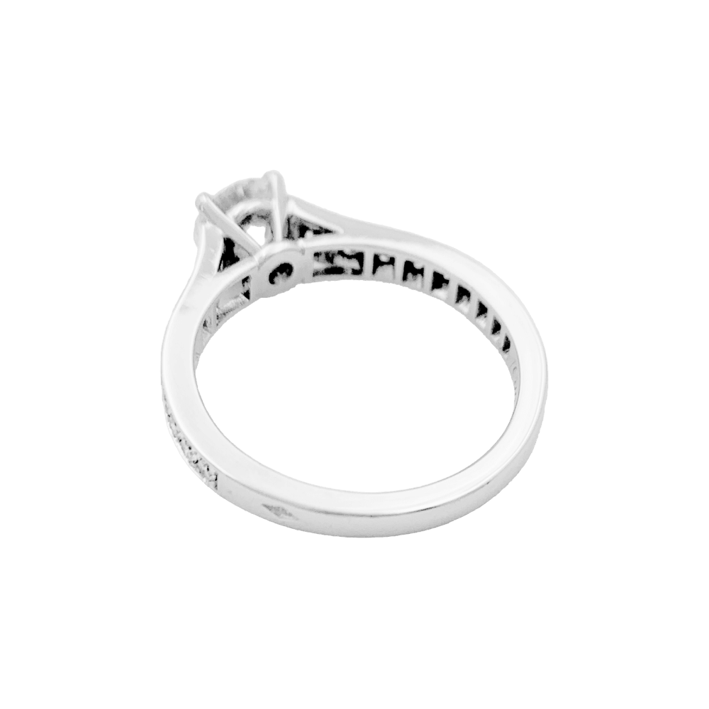 Bague Cartier, "Solitaire 1895" platine et diamants.