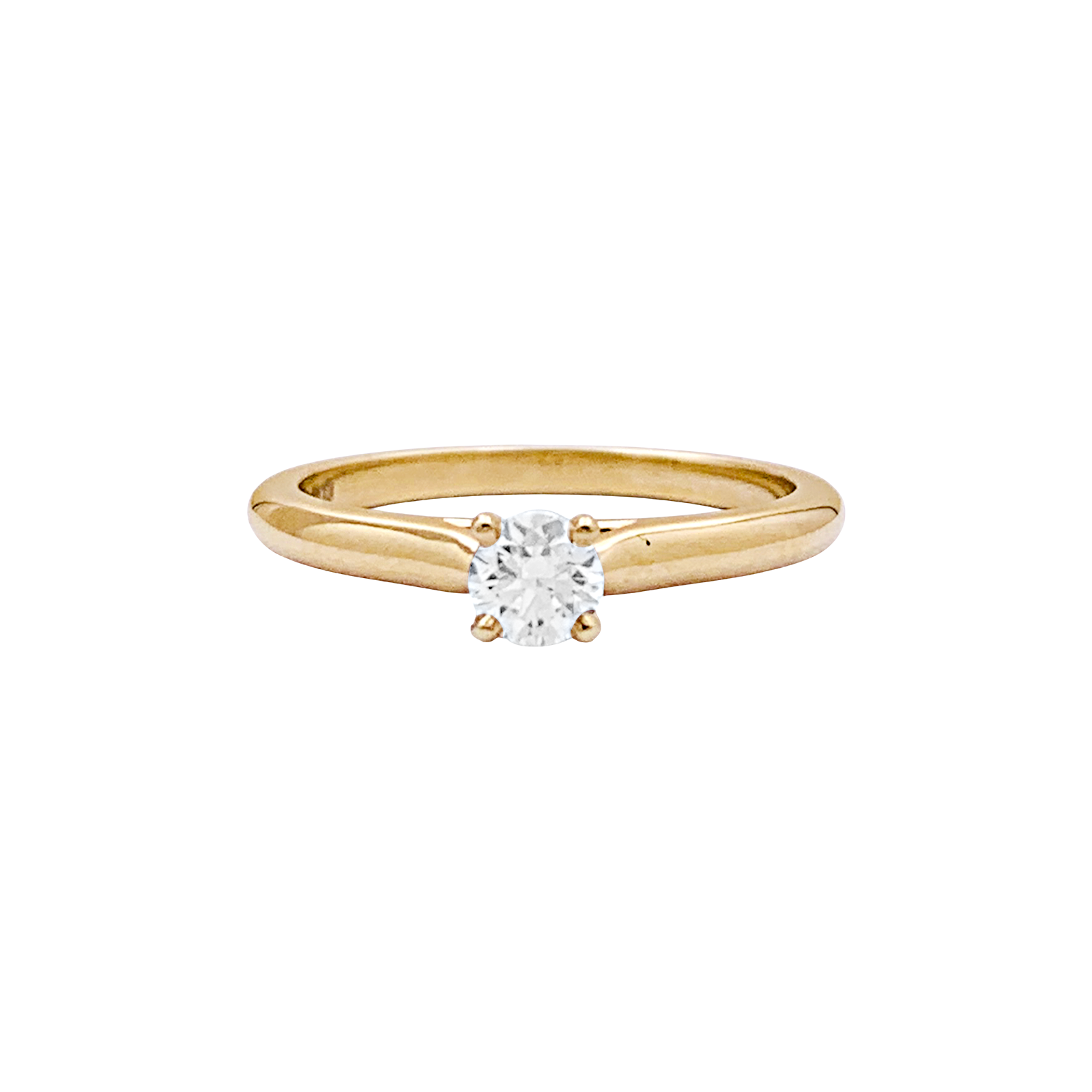 Solitaire Cartier,"1895", or jaune, diamant.