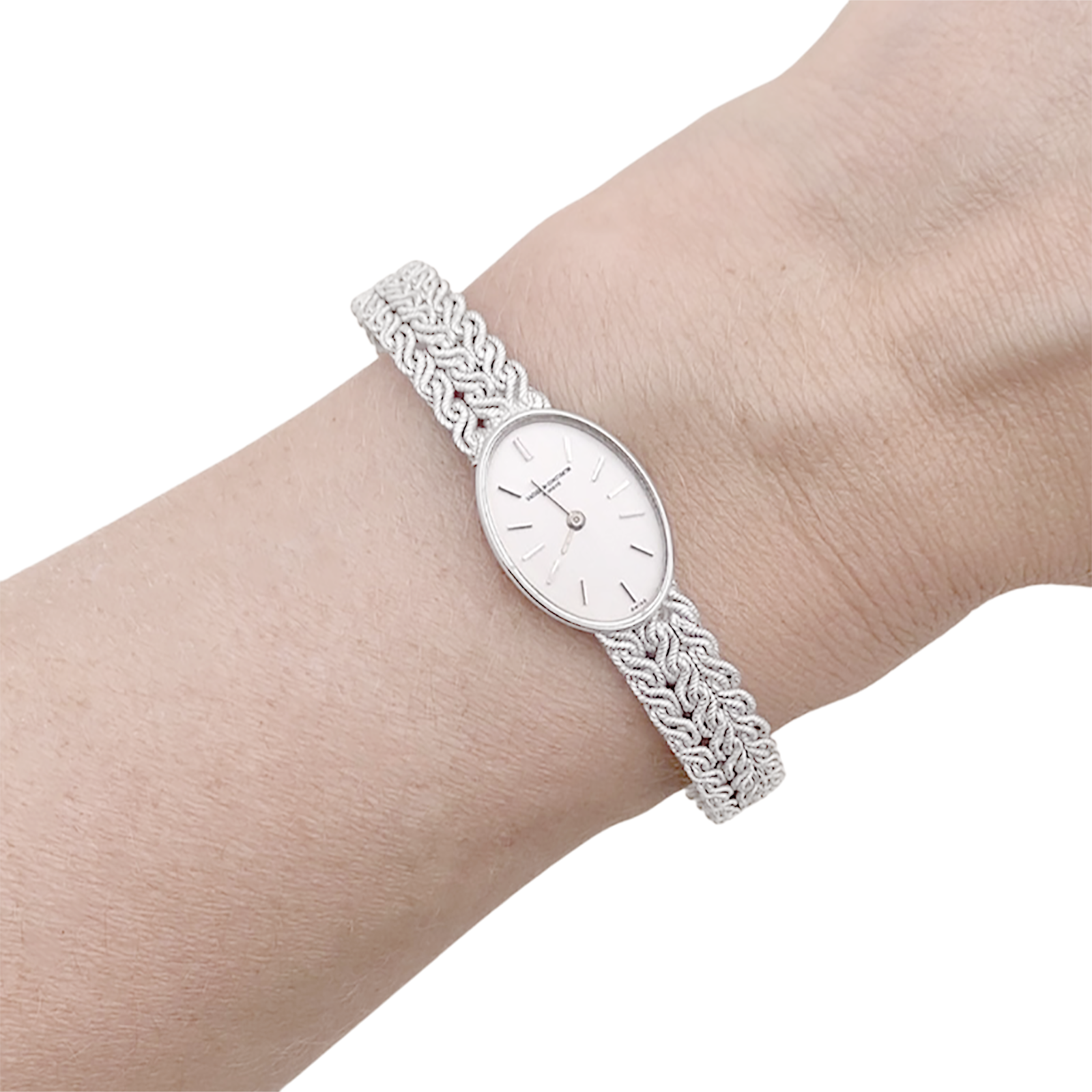 Montre Vacheron Constantin, or blanc.