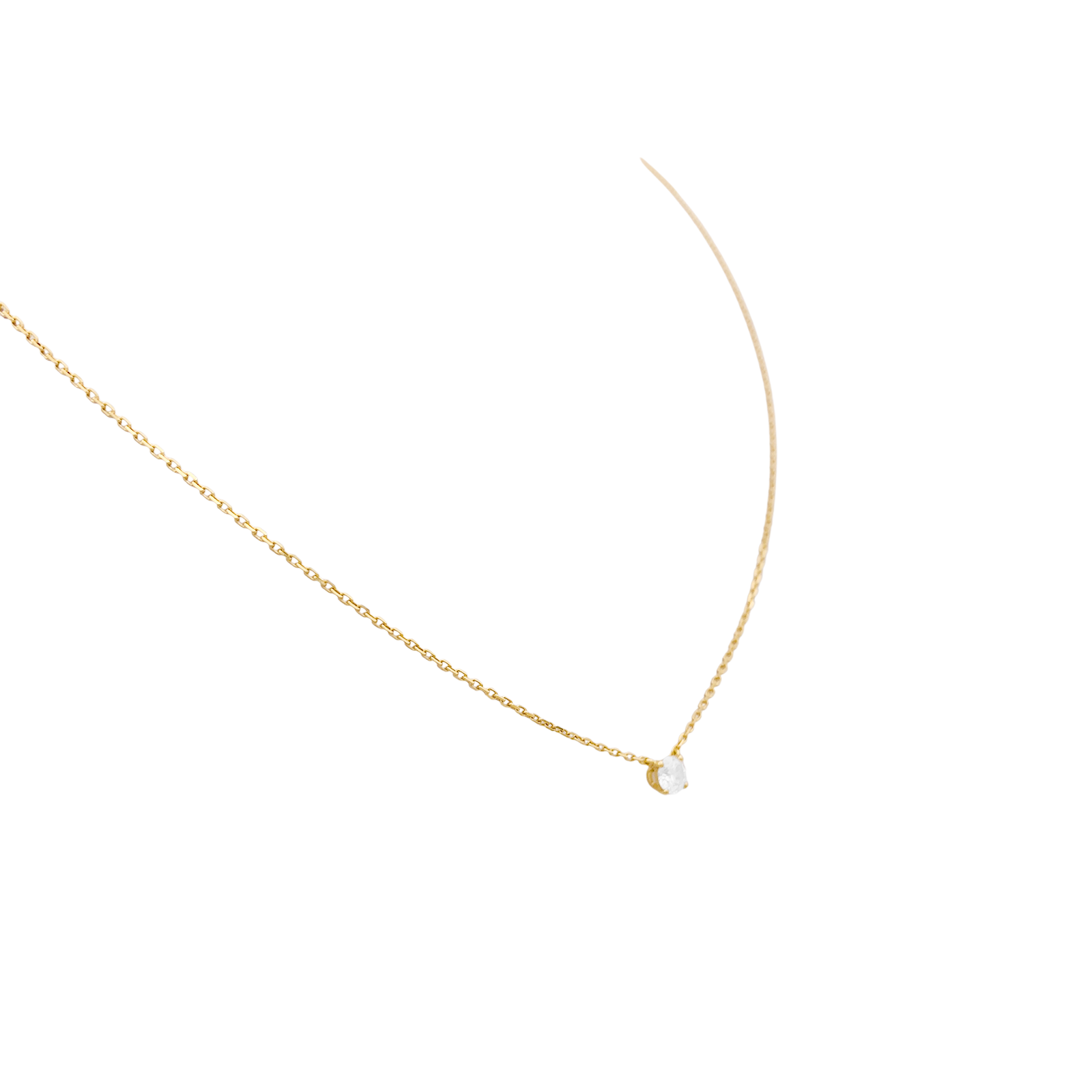 Collier Cartier, "1895", or jaune, diamant 0,24 ct.