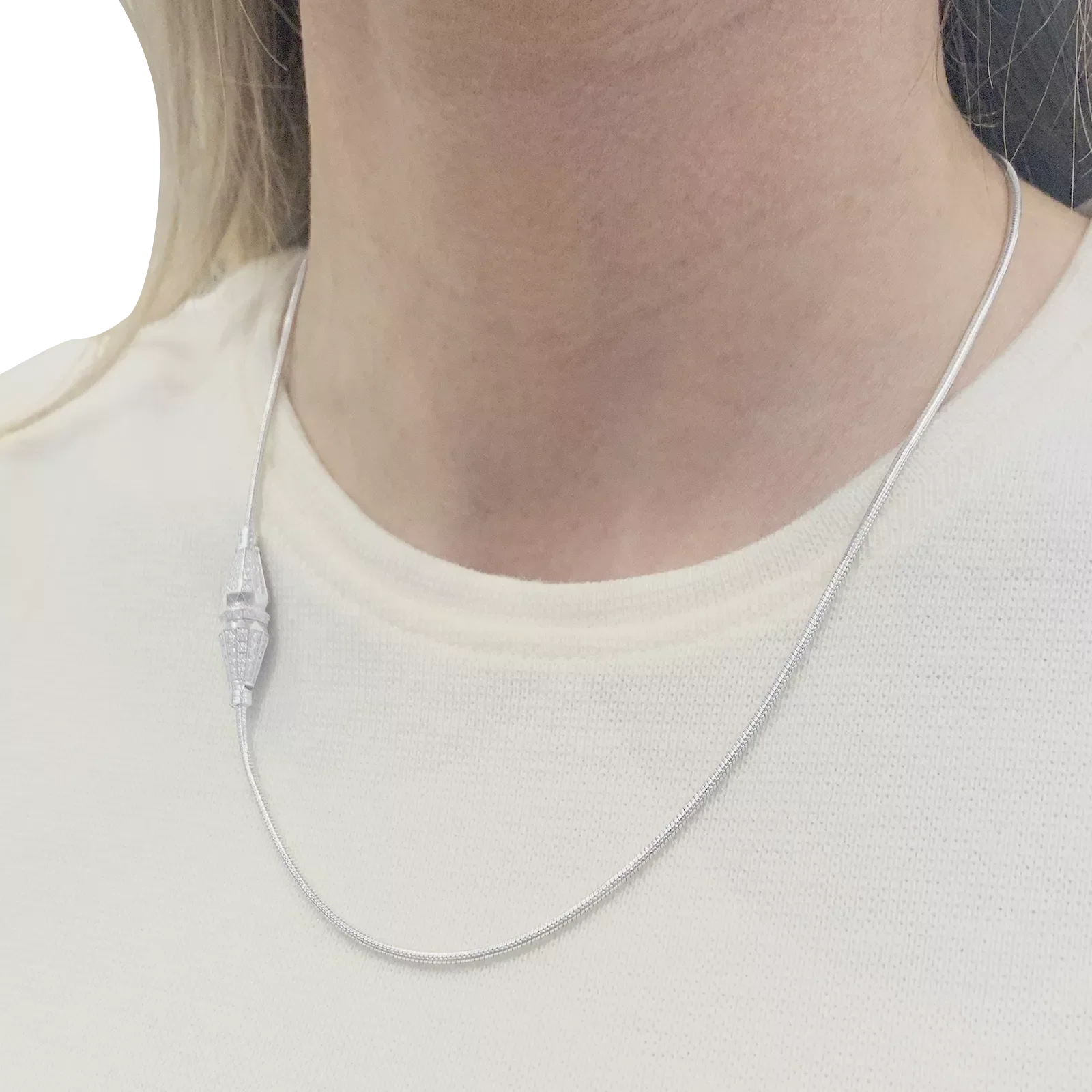 Bracelet Boucheron "Jack de Boucheron" or blanc, diamants.