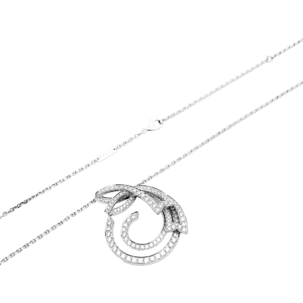 Sautoir Van Cleef & Arpels, "Contes d'Hiver", or blanc et diamants.