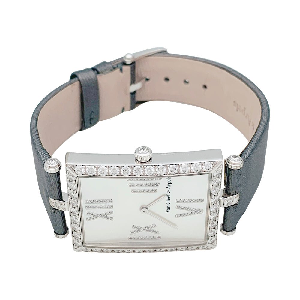Montre Van Cleef & Arpels Classique Arpels or blanc et diamants - Maison Eloe
