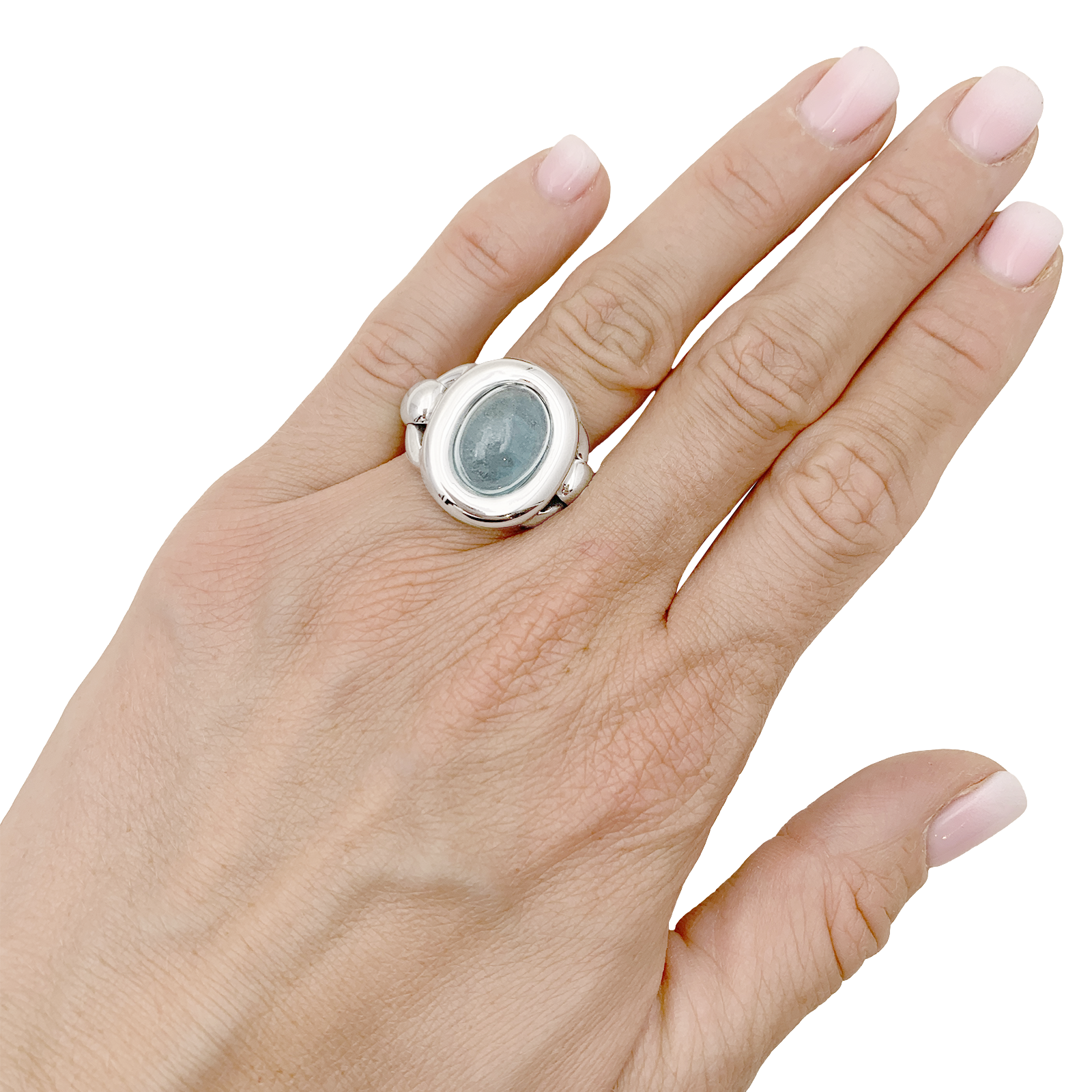 Bague Poiray, aigue-marine et or blanc