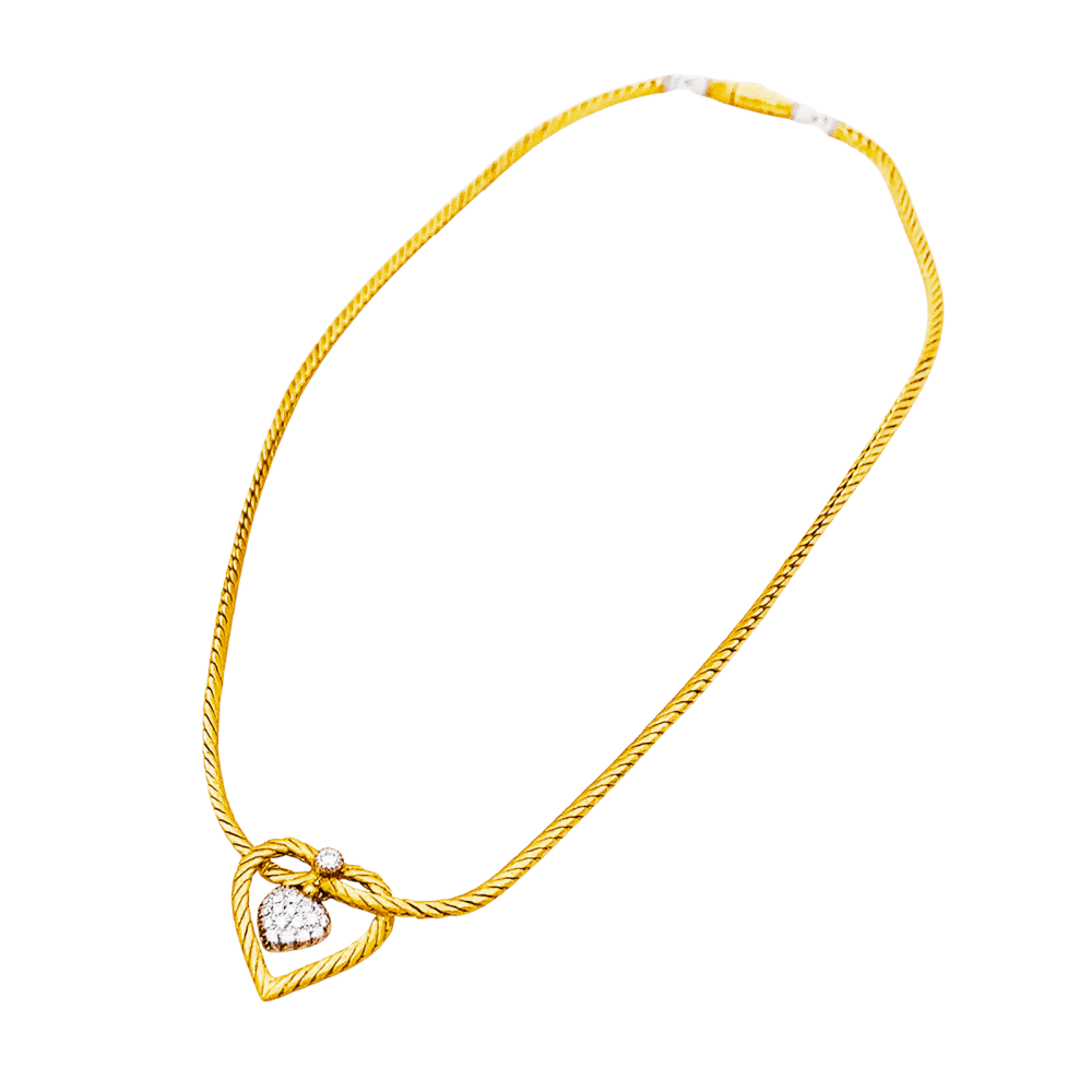 Collier Buccellati, "Valentina", deux ors, diamants. - Maison Eloe