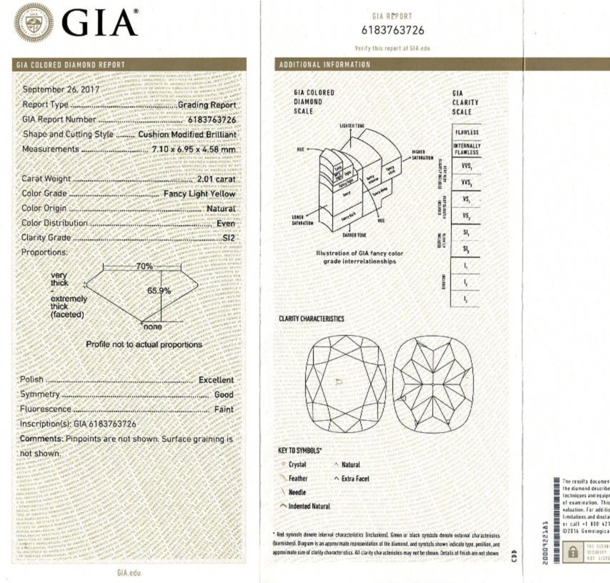 Bague or blanc, diamants et d'un diamant jaune de 2 carats - Maison Eloe
