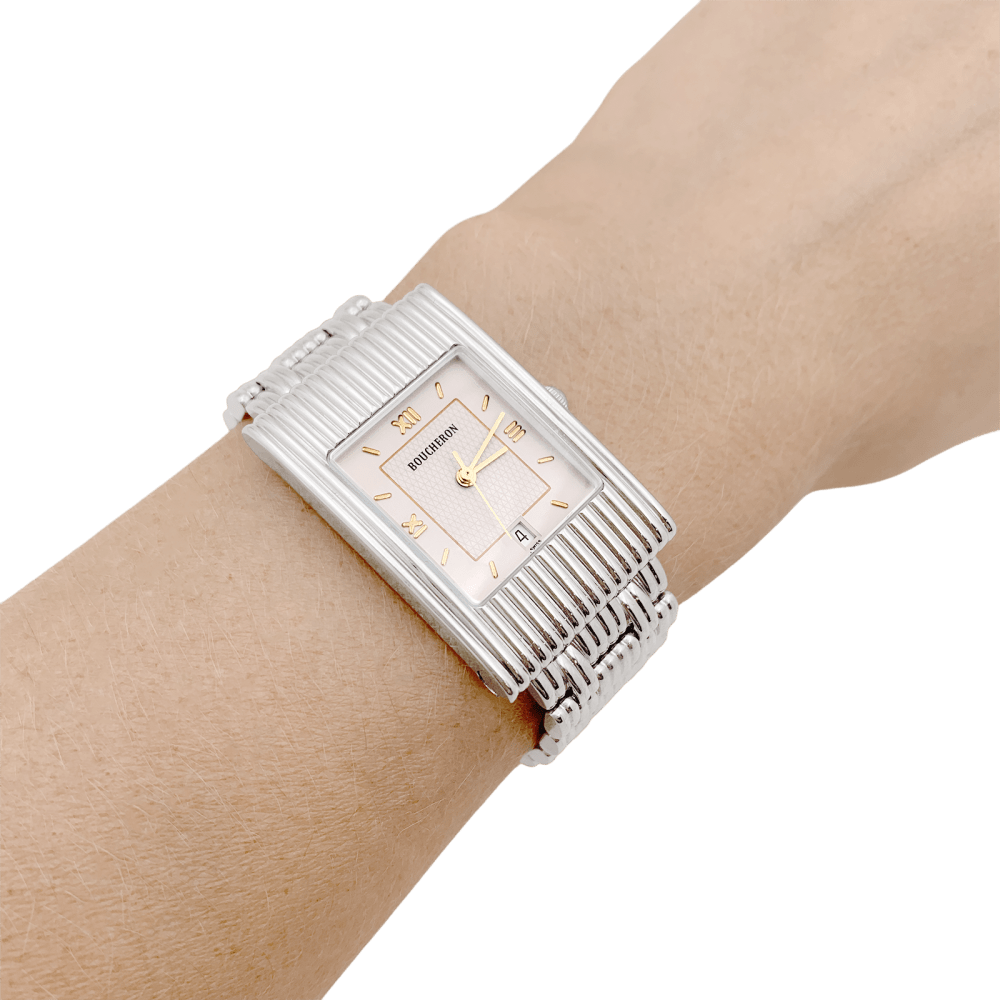 Montre Boucheron, "Reflet", acier.