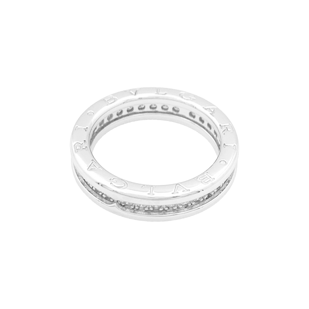 Bague Bulgari, "Alliance B.Zero1", or blanc et diamants.