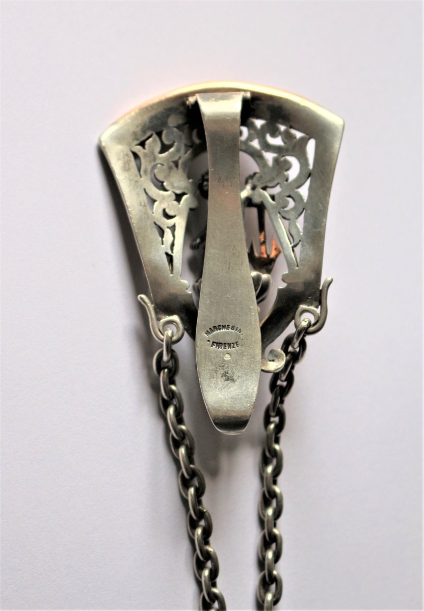 Châtelaine Et Montre Gousset ancienne vers 1860 en argent - Maison Eloe