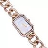 Chanel watch, "Première Chaîne Gourmette", pink gold, diamonds.
