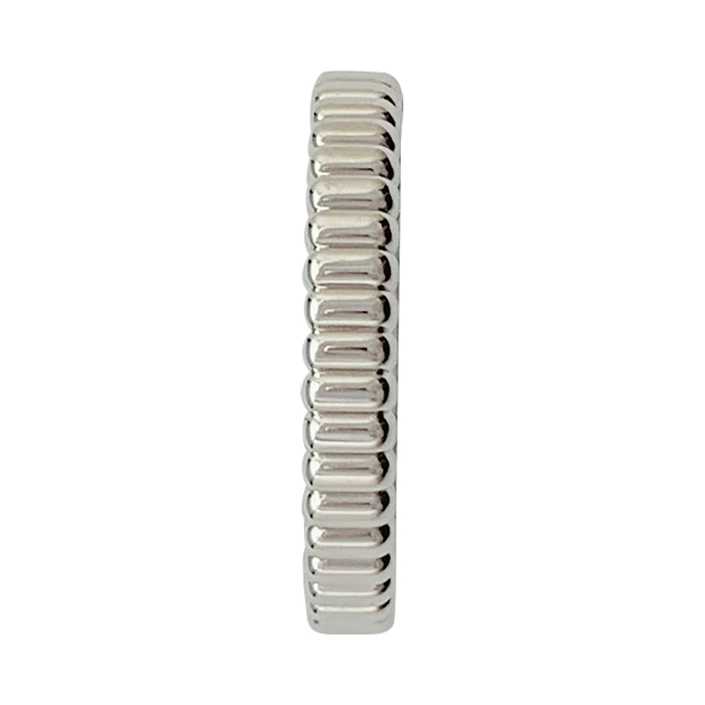 Alliance Boucheron "Grosgrain" en or blanc.
