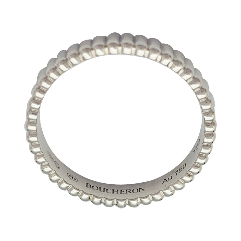 Alliance Boucheron "Grosgrain" en or blanc.