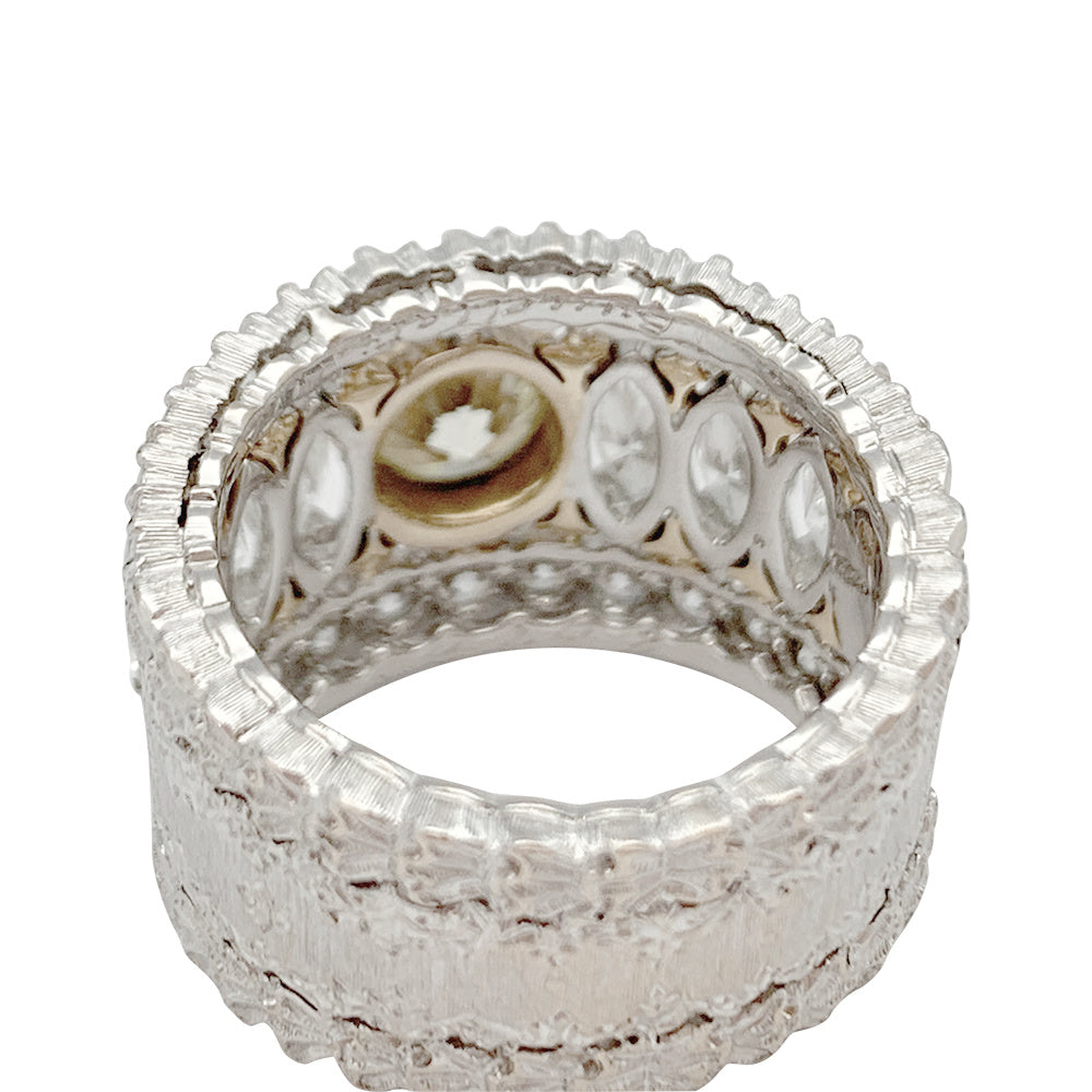 Bague bandeau Buccellati, diamants jaune.
