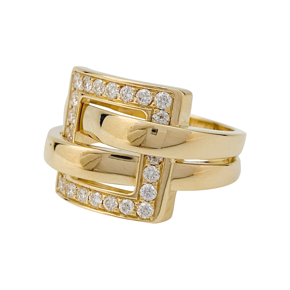 Bague Boucheron, "Déchaînée", or jaune, diamants.