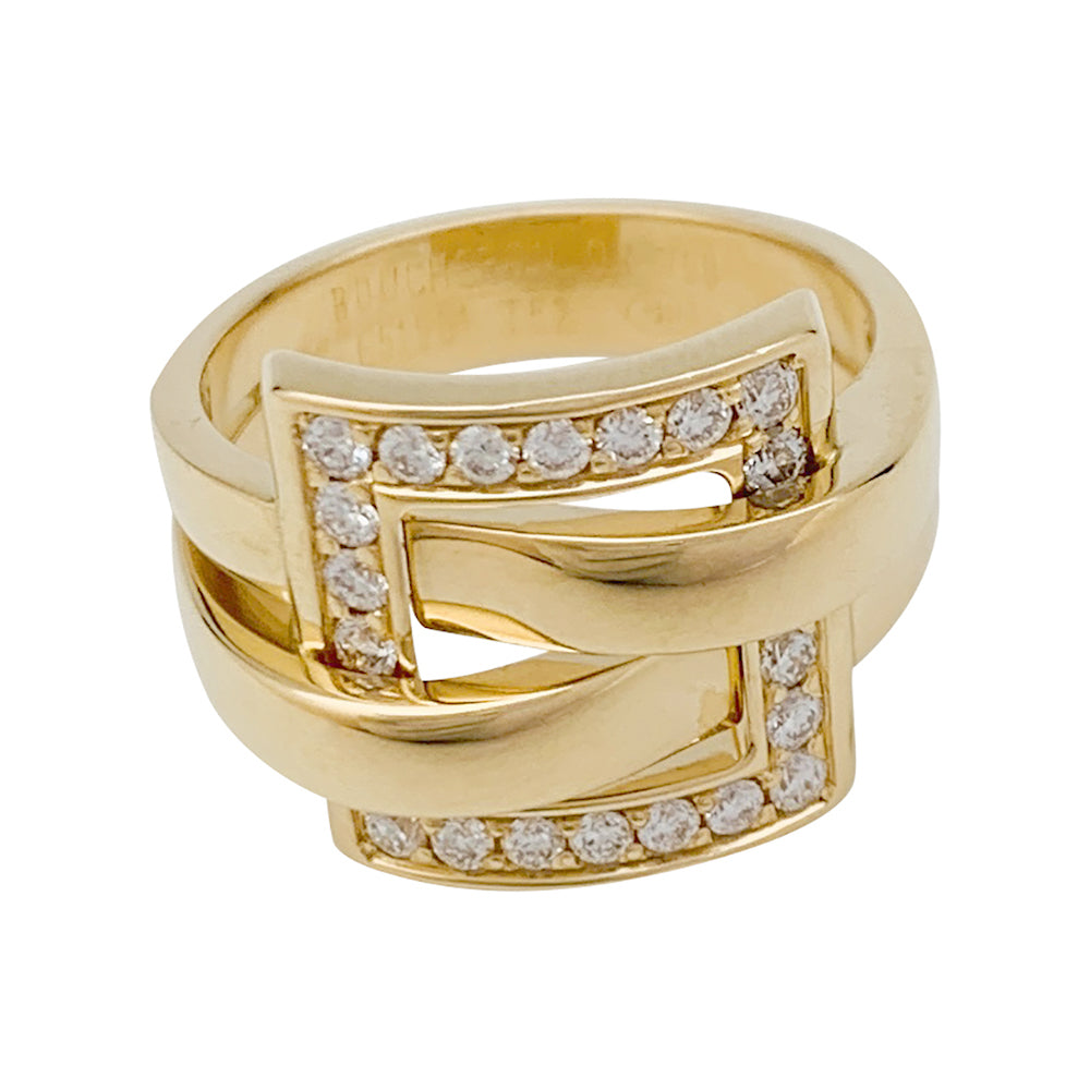 Bague Boucheron, "Déchaînée", or jaune, diamants.