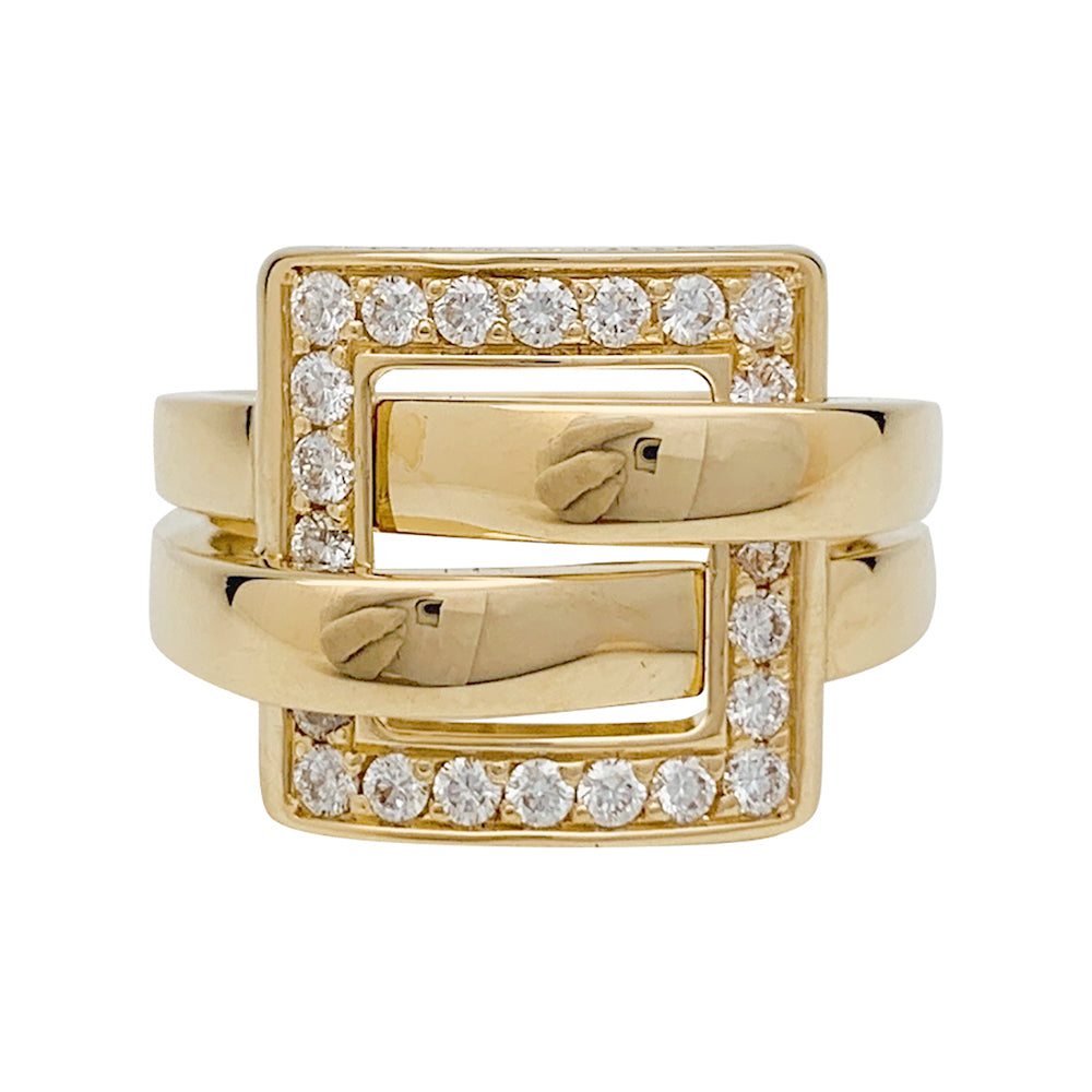 Bague Boucheron, "Déchaînée", or jaune, diamants.
