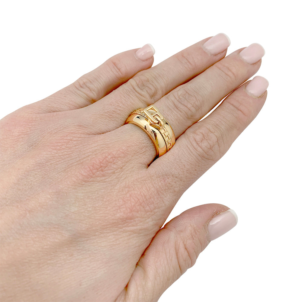 Bague Boucheron, "Zip", or jaune 750/000.