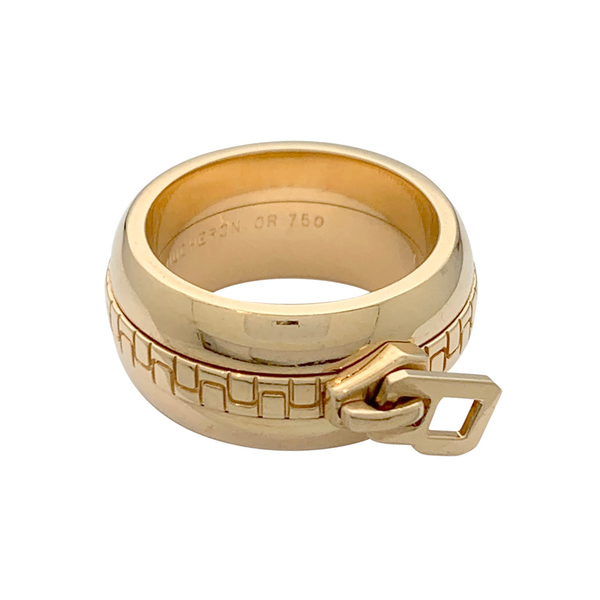 Bague Boucheron, "Zip", or jaune 750/000.