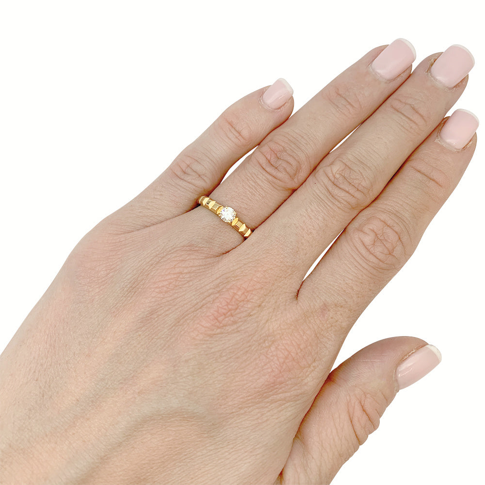 Bague Boucheron, "Clou de Paris", or jaune, diamant.