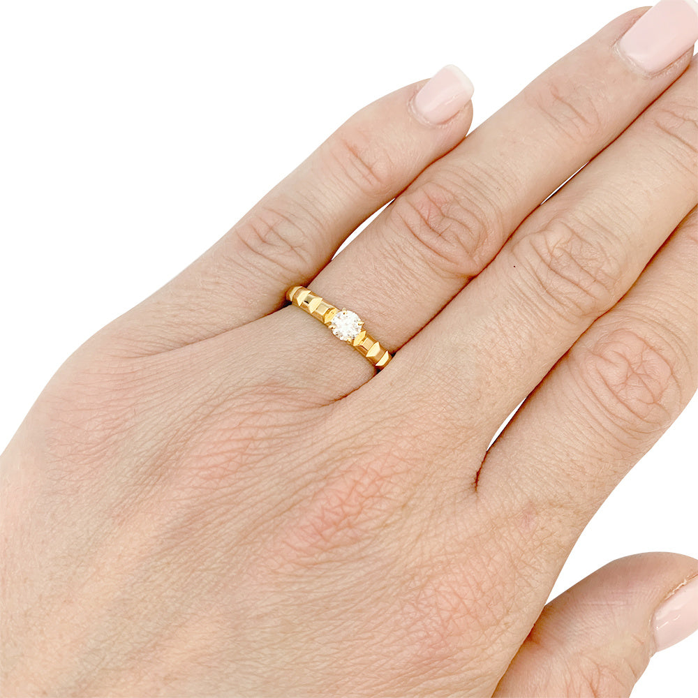 Bague Boucheron, "Clou de Paris", or jaune, diamant.