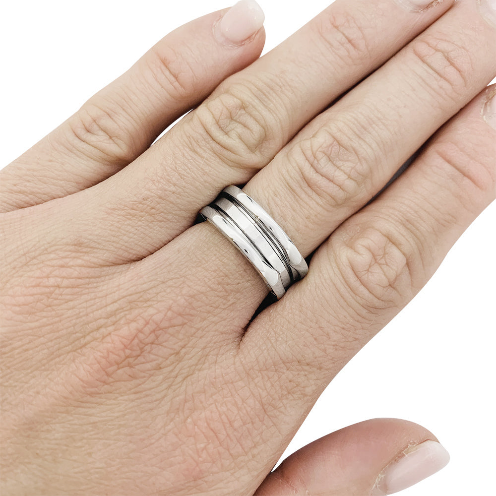Bague Bulgari, "B.Zero1", or blanc.
