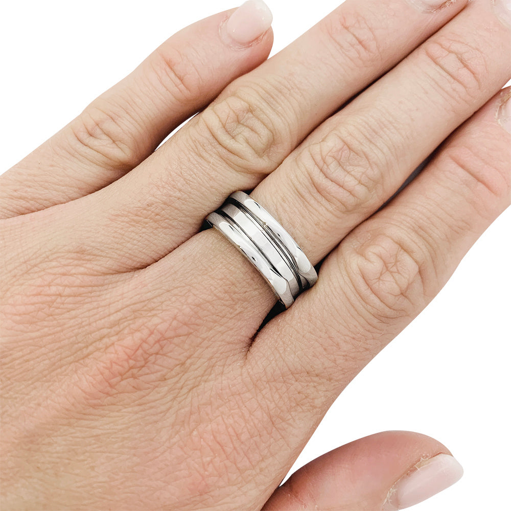 Bague Bulgari, "B.Zero1", or blanc.