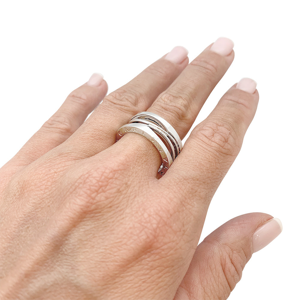 Bague Bulgari “B.Zero1” en or blanc.
