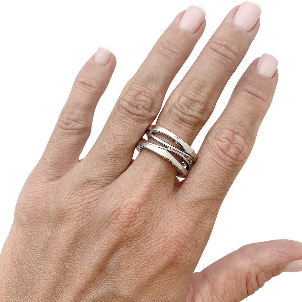 Bague Bulgari “B.Zero1” en or blanc.