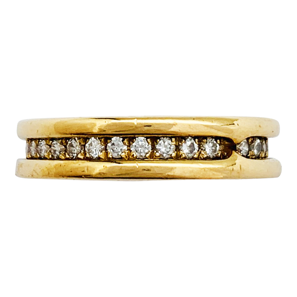 Bague Bulgari, "B.Zero1", or jaune et diamants.