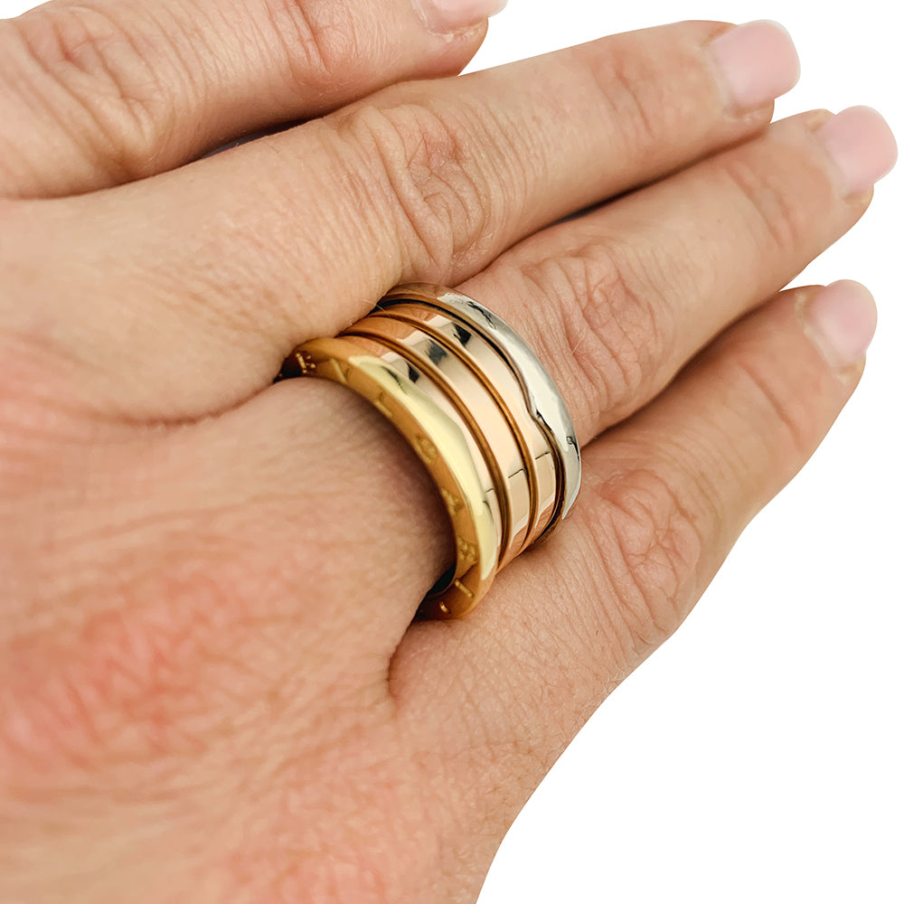 Bague Bulgari,"B.Zero1", trois ors.