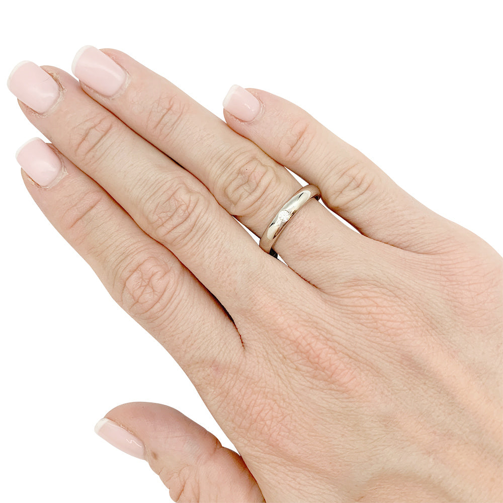 Bague Cartier, "1895", platine, diamant.