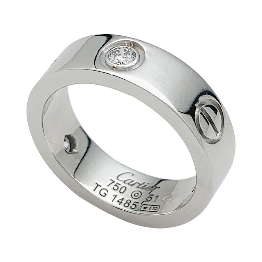 Cartier ring, "Love", white gold, diamonds.