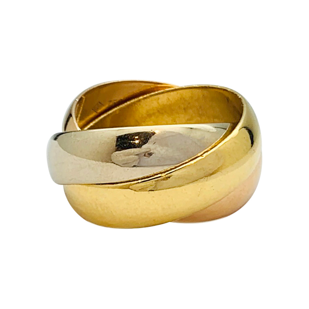 Bague Cartier "Trinity" 3 ors, grand modèle.