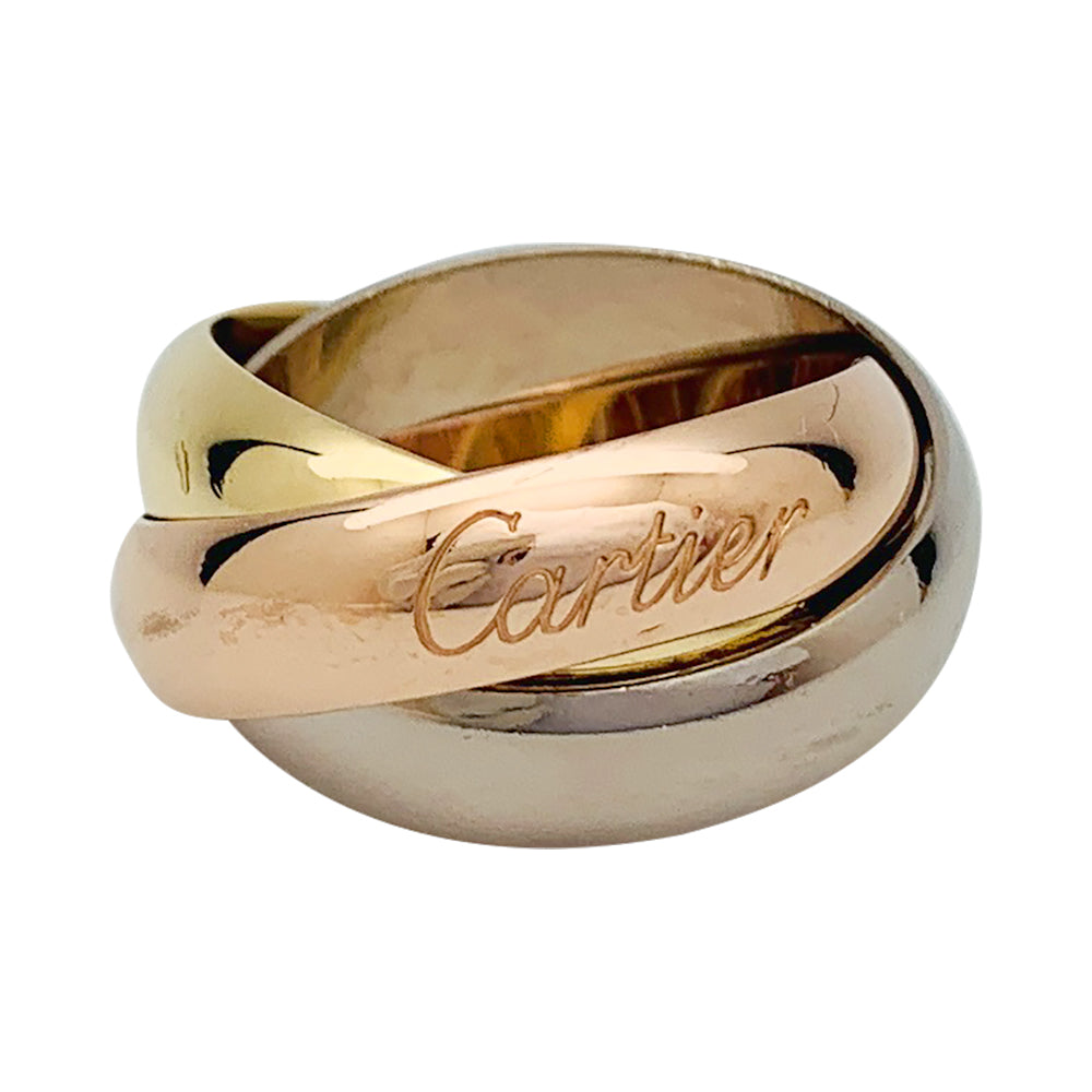 Bague Cartier "Trinity" 3 ors, grand modèle.