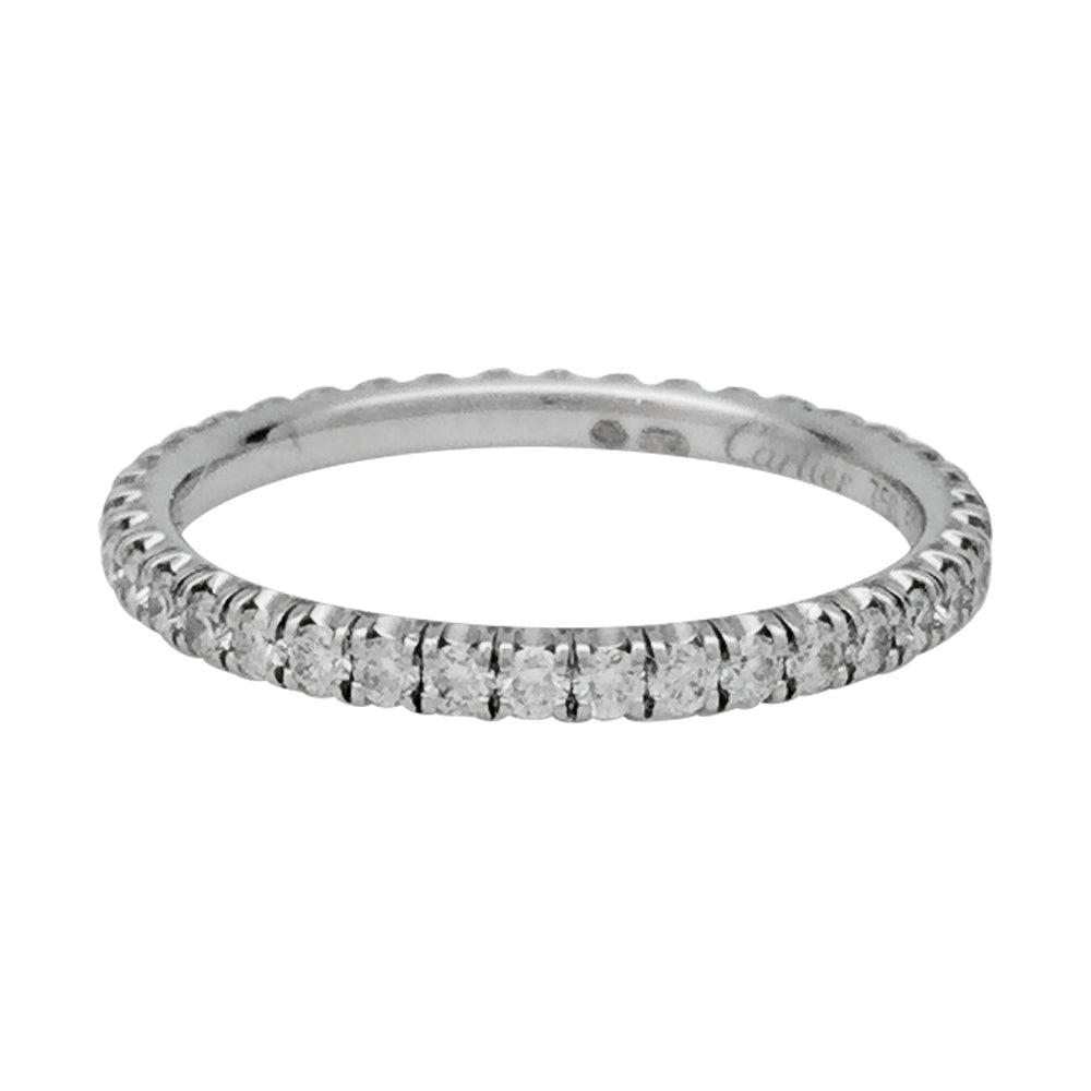 Alliance Cartier, "Etincelle", or blanc, diamants.