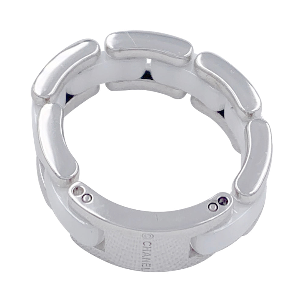 Chanel ring, "Ultra", white gold, ceramic.